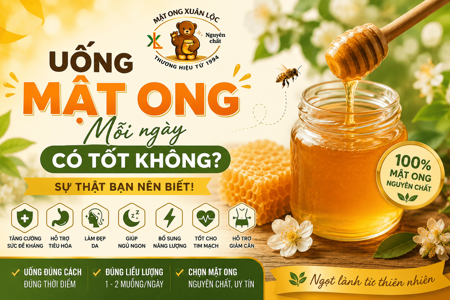 uống mật ong đúng cách